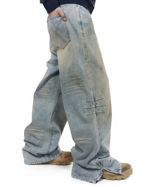 AAKAM(アーカム)の「Washed Zipper Slit Denim Pants (Light Blue)(デニムパンツ・レディース・その他・1/2/0)」の7枚目の写真