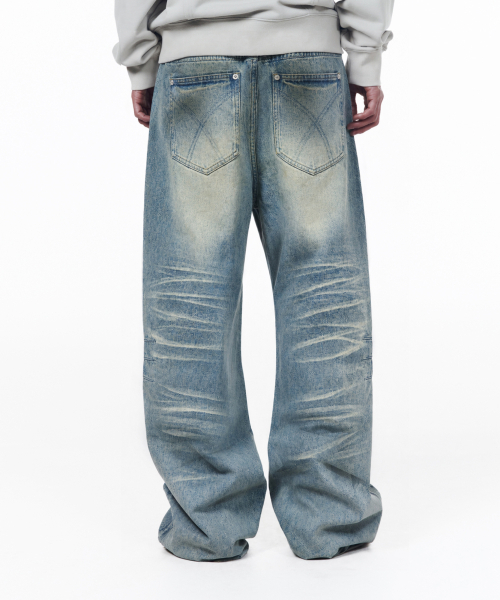 AAKAM(アーカム)の「Washed Zipper Slit Denim Pants (Light Blue)(デニムパンツ・レディース・その他・1/2/0)」の13枚目の写真