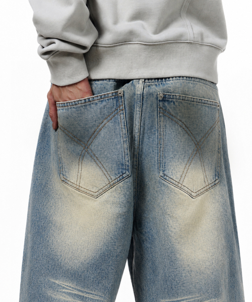 AAKAM(アーカム)の「Washed Zipper Slit Denim Pants (Light Blue)(デニムパンツ・レディース・その他・1/2/0)」の14枚目の写真