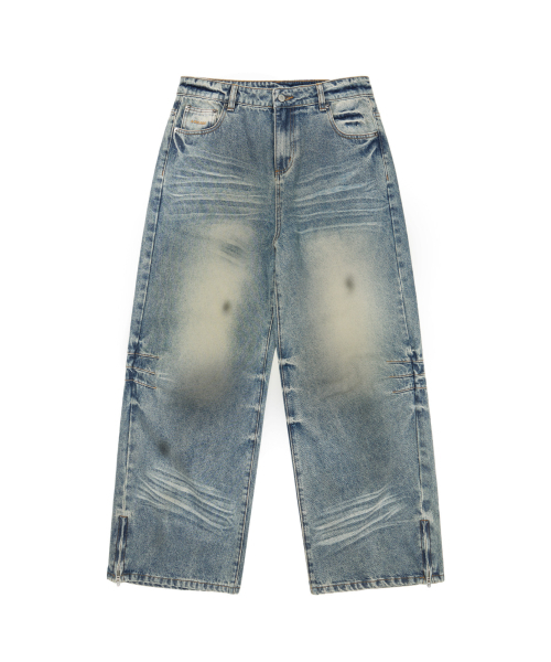 AAKAM(アーカム)の「Washed Zipper Slit Denim Pants (Light Blue)(デニムパンツ・レディース・その他・1/2/0)」の15枚目の写真