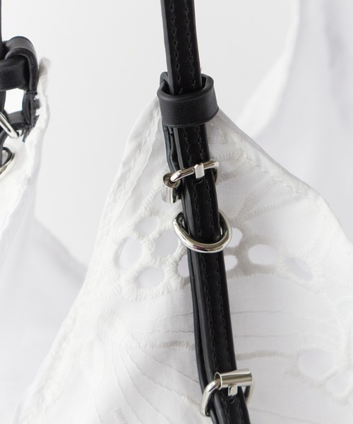 Chick（チック）の「Lace Motif Handbag / レースモチーフトートバッグ 【大容量】 夏物 夏服（トートバッグ・レディース・ブラック・FREE）」の9枚目の写真