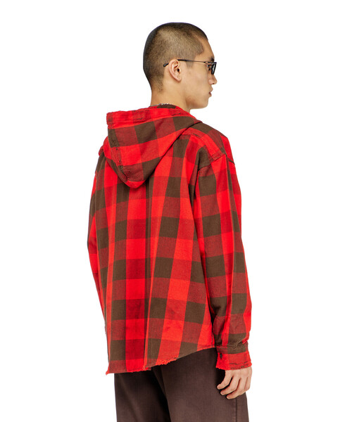 DIESEL(ディーゼル)の「メンズ シャツ S-DRUM-HOODY(シャツ/ブラウス・メンズ・グレー/レッド・50/52/48/44/46)」の3枚目の写真