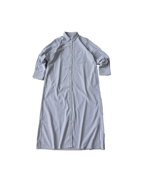 antiqua(アンティカ)の「ストライプ マキシ丈 シャツワンピース(シャツワンピース・レディース・グレー系その他/グレー系その他2・M/MT)」の14枚目の写真