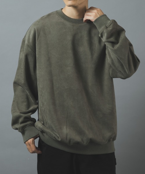 ITEMS URBANRESEARCH（アイテムズ アーバンリサーチ）の「裏フリースF.S. クルーネックプルオーバー（スウェット・メンズ・オリーブ/モカ/ライトベージュ/ブラック・MEDIUM/LARGE）」の11枚目の写真