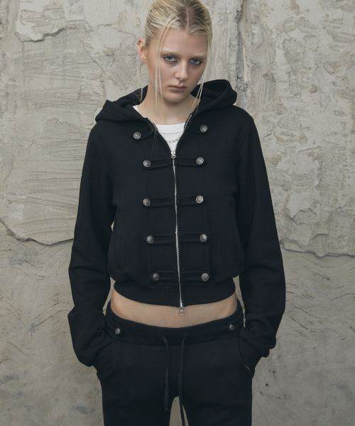 VOONT(ブント)の「Napoleonic Loop Hood Zip-Up (BLACK)(パーカー・レディース・ブラック・OS)」の12枚目の写真