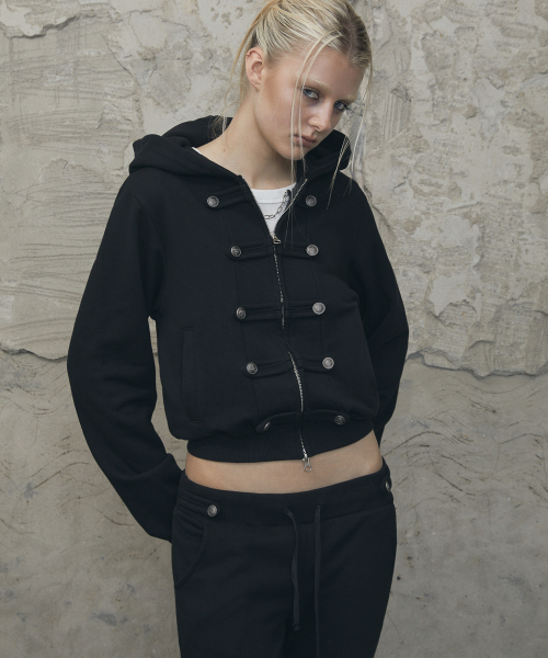 VOONT(ブント)の「Napoleonic Loop Hood Zip-Up (BLACK)(パーカー・レディース・ブラック・OS)」の13枚目の写真