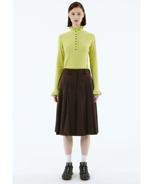 HeRIN.CYE(ヘリンドットサイ)の「flare half pants(その他パンツ・レディース・ブラック/チョコ・38/36)」の7枚目の写真