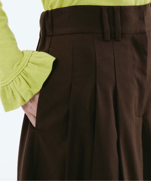 HeRIN.CYE(ヘリンドットサイ)の「flare half pants(その他パンツ・レディース・ブラック/チョコ・38/36)」の14枚目の写真