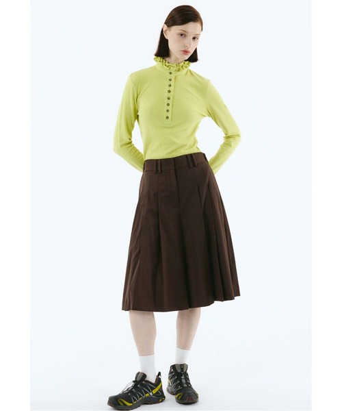 HeRIN.CYE(ヘリンドットサイ)の「flare half pants(その他パンツ・レディース・ブラック/チョコ・38/36)」の5枚目の写真