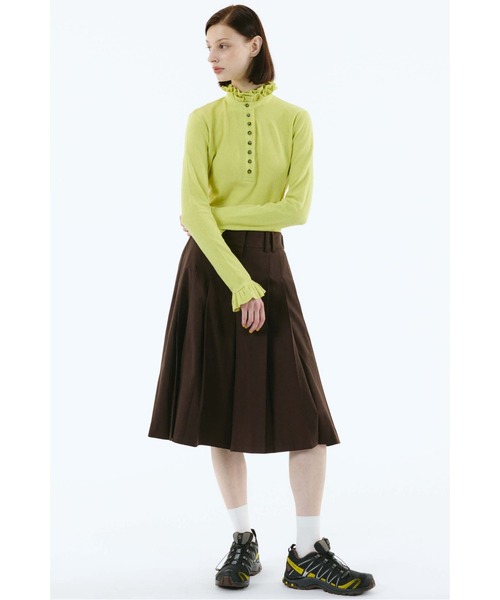 HeRIN.CYE(ヘリンドットサイ)の「flare half pants(その他パンツ・レディース・ブラック/チョコ・38/36)」の4枚目の写真
