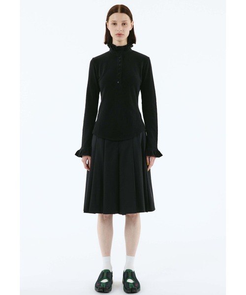 HeRIN.CYE(ヘリンドットサイ)の「flare half pants(その他パンツ・レディース・ブラック/チョコ・38/36)」の8枚目の写真