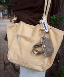 havehad × FREAK'S STORE/ハブヘッド BAG チャーム付き トートバッグ