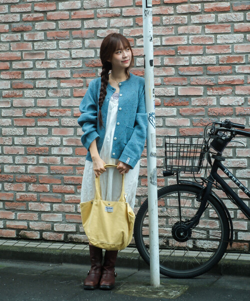FREAK'S STORE(フリークスストア)の「havehad × FREAK'S STORE/ハブヘッド BAG チャーム付き トートバッグ(トートバッグ・レディース・ブラック/ネイビー/イエロー・フリ-)」の15枚目の写真