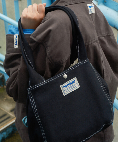 FREAK'S STORE(フリークスストア)の「havehad × FREAK'S STORE/ハブヘッド BAG チャーム付き トートバッグ(トートバッグ・レディース・ブラック/ネイビー/イエロー・フリ-)」の10枚目の写真