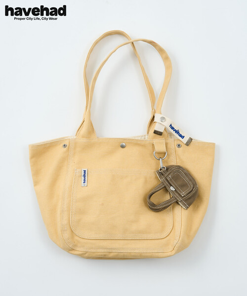 FREAK'S STORE(フリークスストア)の「havehad × FREAK'S STORE/ハブヘッド BAG チャーム付き トートバッグ(トートバッグ・レディース・ブラック/ネイビー/イエロー・フリ-)」の12枚目の写真