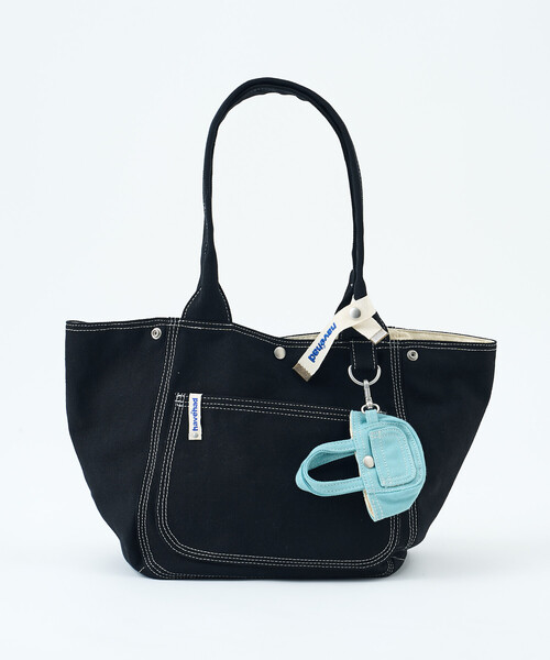 FREAK'S STORE(フリークスストア)の「havehad × FREAK'S STORE/ハブヘッド BAG チャーム付き トートバッグ(トートバッグ・レディース・ブラック/ネイビー/イエロー・フリ-)」の6枚目の写真