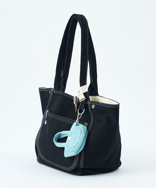 FREAK'S STORE(フリークスストア)の「havehad × FREAK'S STORE/ハブヘッド BAG チャーム付き トートバッグ(トートバッグ・レディース・ブラック/ネイビー/イエロー・フリ-)」の20枚目の写真