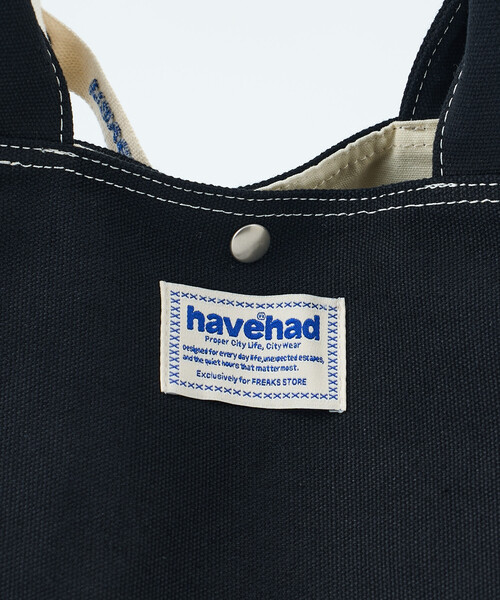 FREAK'S STORE(フリークスストア)の「havehad × FREAK'S STORE/ハブヘッド BAG チャーム付き トートバッグ(トートバッグ・レディース・ブラック/ネイビー/イエロー・フリ-)」の22枚目の写真