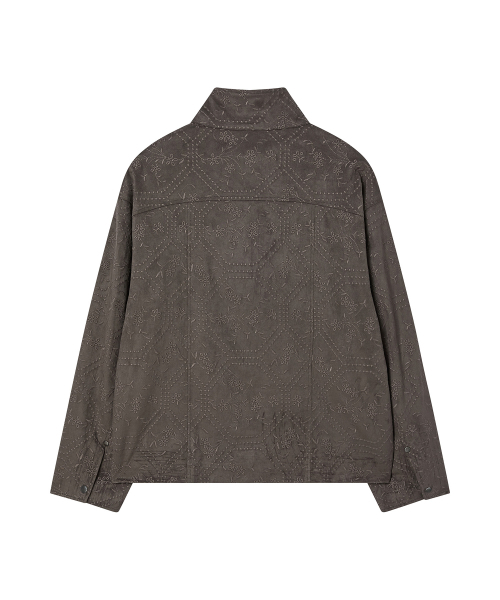 Beyond Closet（-）の「[COLLECTION LINE] ハンドクラフトスエード刺繍ブルゾン グレー（その他アウター・メンズ・その他・MEDIUM/LARGE）」の3枚目の写真