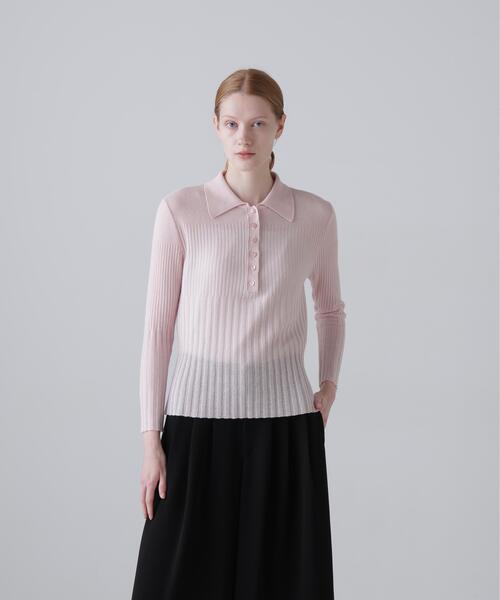 ADORE（アドーア）の「◆カシミヤシルクリブニット（ニット/セーター・レディース・ピンク/レッド/ブラック・38）」の3枚目の写真