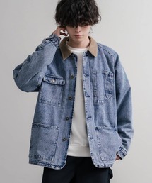 KRIFF MAYER（クリフメイヤー）の「KRIFF MAYER クリフメイヤー オーバーサイズ裏フリースカバーオールジャケット/襟コーデュロイデニムジャケット 2615101（カバーオール）」