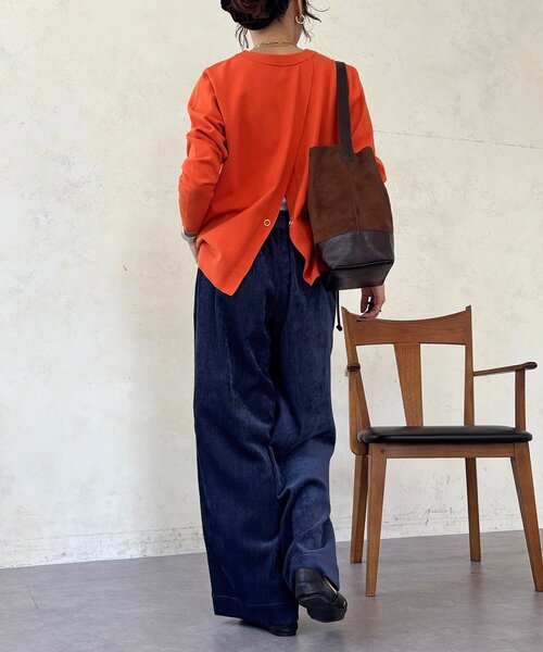 un dix cors(アンディコール)の「デニムライクベロアワイドパンツ(その他パンツ・レディース・ネイビー/ブラック/サックスブルー・FREE)」の10枚目の写真