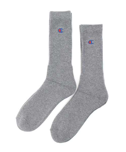 Champion（チャンピオン）の「メンズ チャンピオン 2足1セット フルレングス ソックス Champion FULL LENGTH SOCKS 2P CMSBG002（ソックス/靴下・メンズ・ブラック/ホワイト/グレー・MEDIUM）」の3枚目の写真
