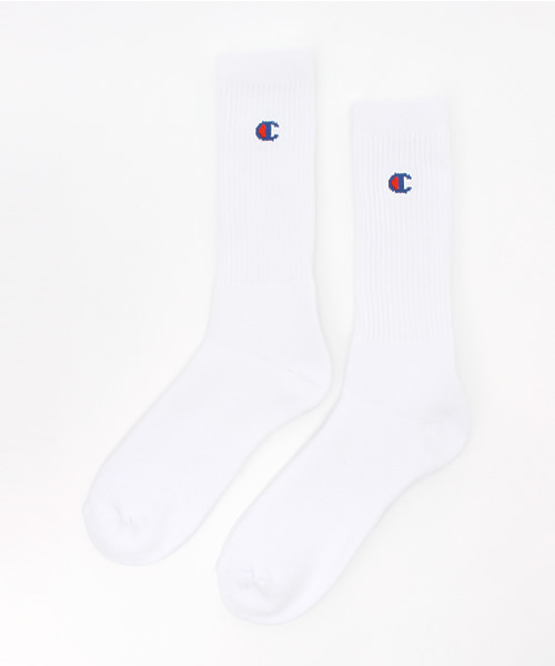 Champion（チャンピオン）の「メンズ チャンピオン 2足1セット フルレングス ソックス Champion FULL LENGTH SOCKS 2P CMSBG002（ソックス/靴下・メンズ・ブラック/ホワイト/グレー・MEDIUM）」の2枚目の写真