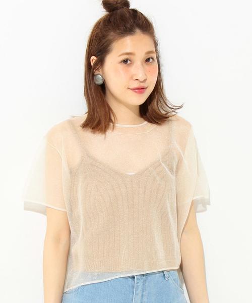 Another Edition（アナザーエディション）の「シースルーショートスリーブプルオーバー/AEMFC シースルー SSL PO◆（Tシャツ/カットソー・レディース・ブラック/ナチュラル/ライム・FREE）」の3枚目の写真