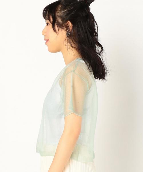 Another Edition（アナザーエディション）の「シースルーショートスリーブプルオーバー/AEMFC シースルー SSL PO◆（Tシャツ/カットソー・レディース・ブラック/ナチュラル/ライム・FREE）」の7枚目の写真