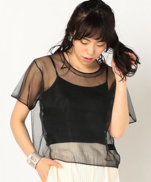 Another Edition（アナザーエディション）の「シースルーショートスリーブプルオーバー/AEMFC シースルー SSL PO◆（Tシャツ/カットソー・レディース・ブラック/ナチュラル/ライム・FREE）」の18枚目の写真