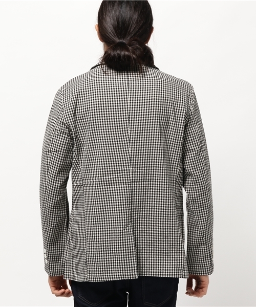 koe（コエ）の「ギンガムチェックジャケット（テーラードジャケット・メンズ・ブラック/ネイビー・MEDIUM/SMALL/LARGE/LL）」の10枚目の写真
