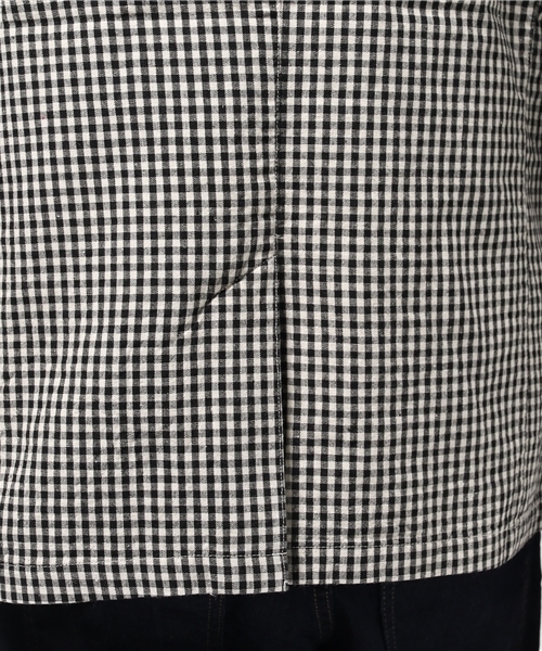 koe（コエ）の「ギンガムチェックジャケット（テーラードジャケット・メンズ・ブラック/ネイビー・MEDIUM/SMALL/LARGE/LL）」の6枚目の写真