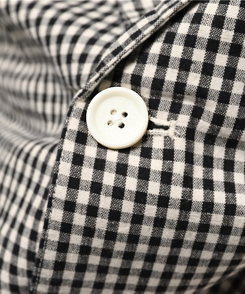 koe（コエ）の「ギンガムチェックジャケット（テーラードジャケット・メンズ・ブラック/ネイビー・MEDIUM/SMALL/LARGE/LL）」の8枚目の写真