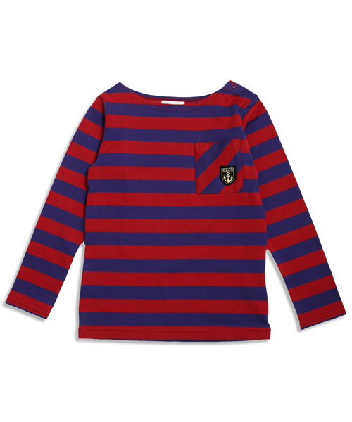 Seraph（セラフ）の「ボーダーＴシャツ（Tシャツ/カットソー・キッズ・レッド/イエロー/ブラック/ネイビー/グリーン・140/110/130/95/120/80/90/100）」の5枚目の写真