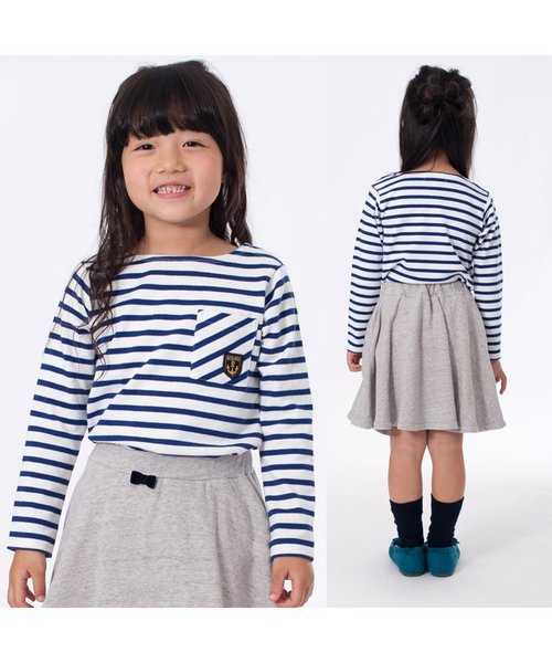 Seraph（セラフ）の「ボーダーＴシャツ（Tシャツ/カットソー・キッズ・レッド/イエロー/ブラック/ネイビー/グリーン・140/110/130/95/120/80/90/100）」の15枚目の写真