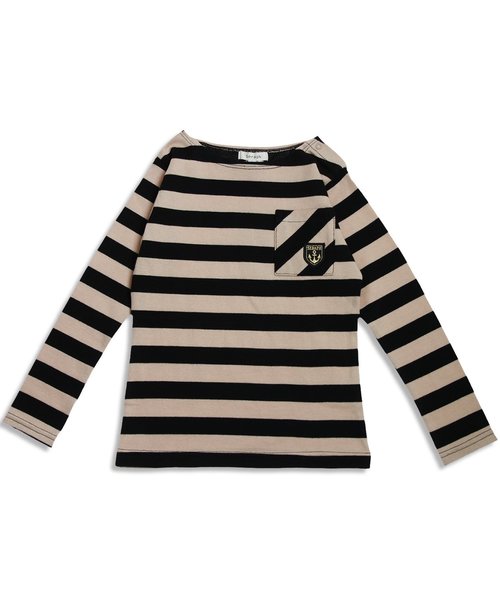 Seraph（セラフ）の「ボーダーＴシャツ（Tシャツ/カットソー・キッズ・レッド/イエロー/ブラック/ネイビー/グリーン・140/110/130/95/120/80/90/100）」の17枚目の写真