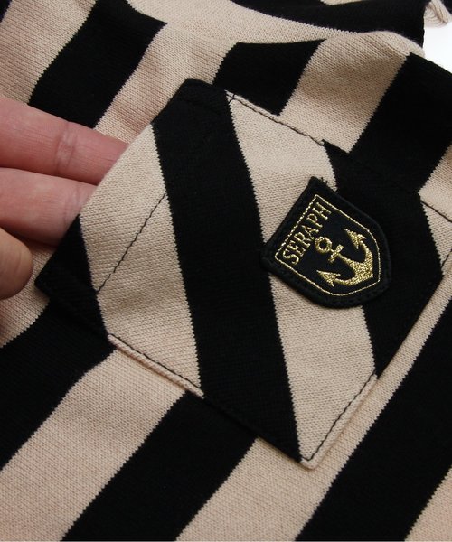 Seraph（セラフ）の「ボーダーＴシャツ（Tシャツ/カットソー・キッズ・レッド/イエロー/ブラック/ネイビー/グリーン・140/110/130/95/120/80/90/100）」の19枚目の写真