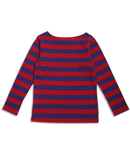 Seraph（セラフ）の「ボーダーＴシャツ（Tシャツ/カットソー・キッズ・レッド/イエロー/ブラック/ネイビー/グリーン・140/110/130/95/120/80/90/100）」の6枚目の写真