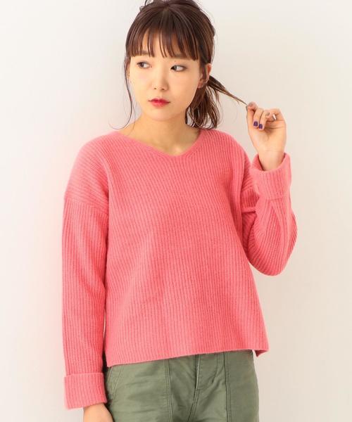 Another Edition（アナザーエディション）の「Ｖネックニットプルオーバー/ AEBFC W/N V/N PO◆（ニット/セーター・レディース・ホワイト/グレー/ロイヤルブルー/マスタード/ピンク・フリー）」の5枚目の写真