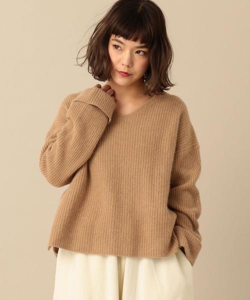 Another Edition（アナザーエディション）の「Ｖネックニットプルオーバー/ AEBFC W/N V/N PO◆（ニット/セーター・レディース・ホワイト/グレー/ロイヤルブルー/マスタード/ピンク・フリー）」の4枚目の写真