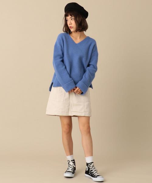 Another Edition（アナザーエディション）の「Ｖネックニットプルオーバー/ AEBFC W/N V/N PO◆（ニット/セーター・レディース・ホワイト/グレー/ロイヤルブルー/マスタード/ピンク・フリー）」の9枚目の写真