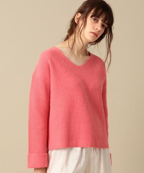 Another Edition（アナザーエディション）の「Ｖネックニットプルオーバー/ AEBFC W/N V/N PO◆（ニット/セーター・レディース・ホワイト/グレー/ロイヤルブルー/マスタード/ピンク・フリー）」の11枚目の写真