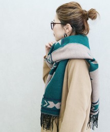 reca | オルテガ柄大判リバーシブルストール(ストール/ショール)