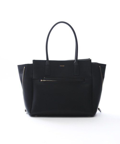 interstaple(インターステイプル)の「サイドファスナーA4トート(トートバッグ・レディース・ブラック/グレー・FREE)」の2枚目の写真