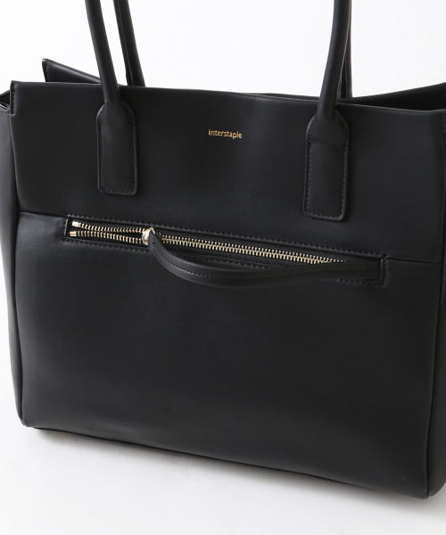 interstaple(インターステイプル)の「サイドファスナーA4トート(トートバッグ・レディース・ブラック/グレー・FREE)」の5枚目の写真