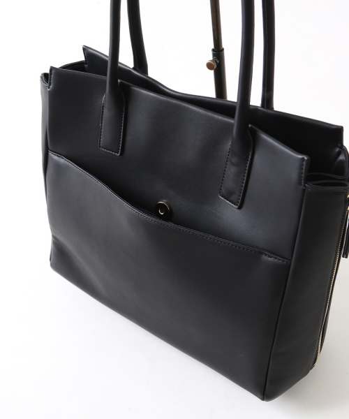 interstaple(インターステイプル)の「サイドファスナーA4トート(トートバッグ・レディース・ブラック/グレー・FREE)」の9枚目の写真