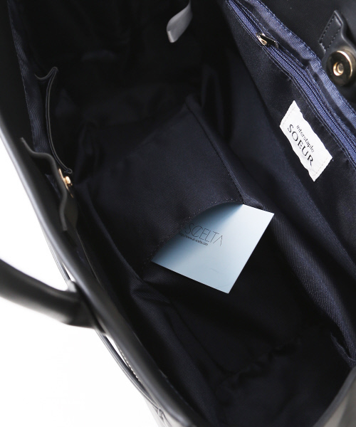 interstaple(インターステイプル)の「サイドファスナーA4トート(トートバッグ・レディース・ブラック/グレー・FREE)」の10枚目の写真