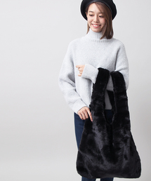 WEGO（ウィゴー）の「WEGO/ファーショッパートートバッグ（トートバッグ・キッズ）」