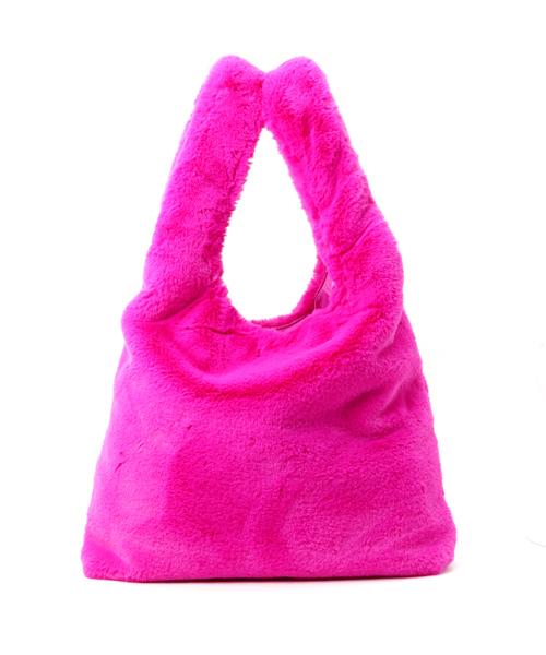 WEGO（ウィゴー）の「WEGO/ファーショッパートートバッグ（トートバッグ・レディース・ブラック/ピンク/ブラウン/グレー・FREE）」の14枚目の写真